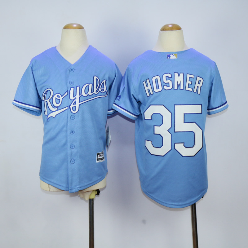 Youth Kansas City Royals #35 Hosmer Light Blue MLB Jerseys